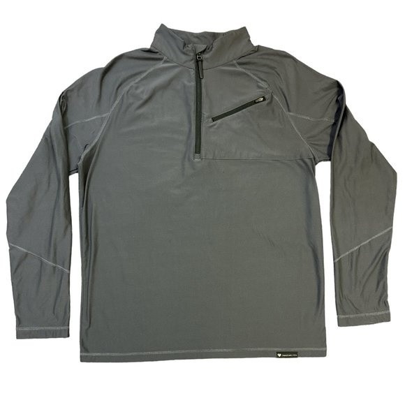 Obermeyer Men's Top Flex 1/4 Zip Pullover Size XL Gray Long Sleeve - Picture 3 of 12